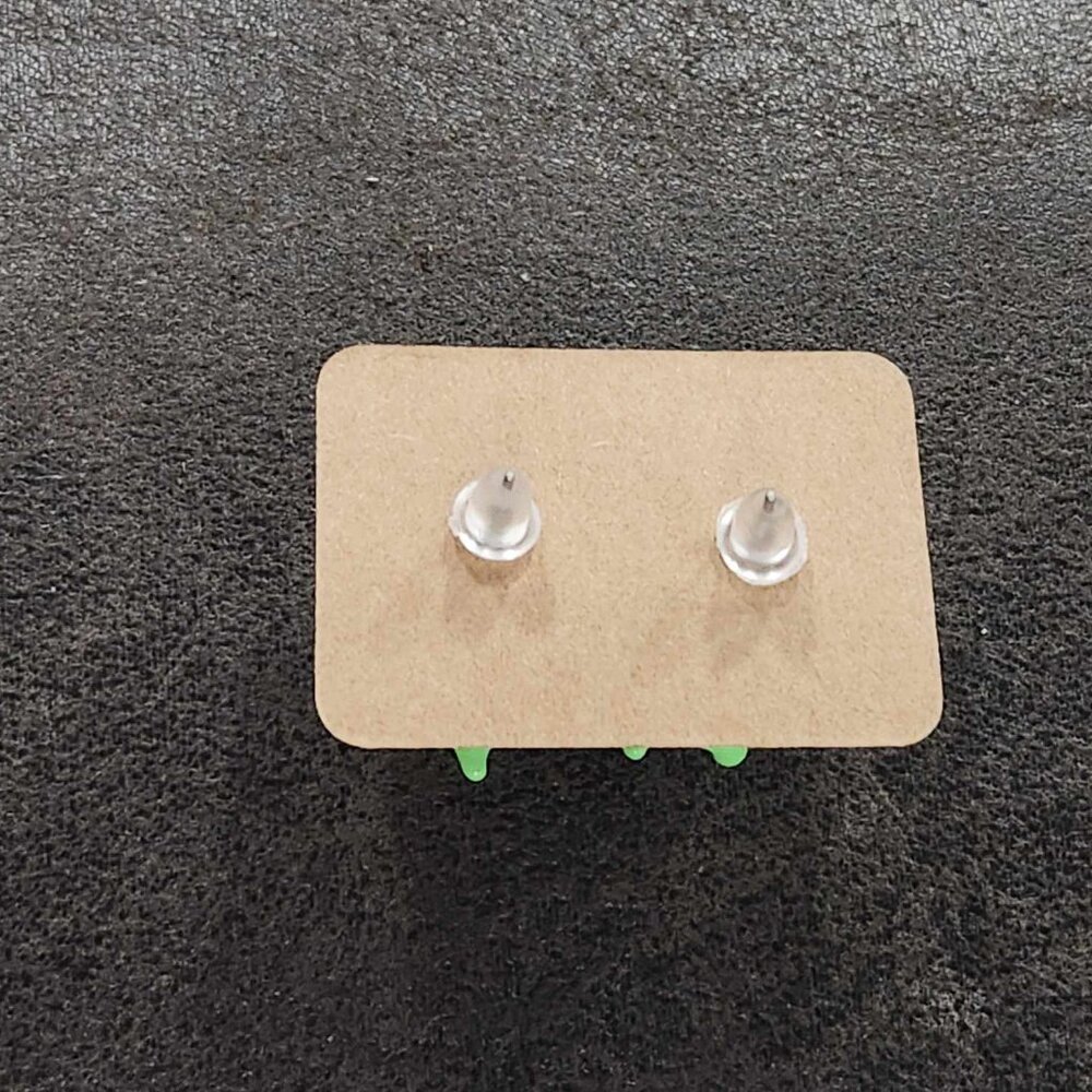 Green Dinosaur Stud Earrings - image 2